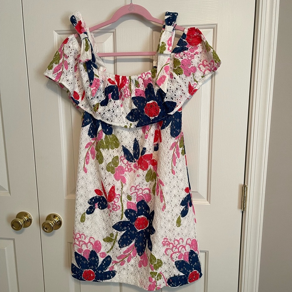 Trina Turk Eyelet Bow straps Dress -M